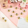 12Pcs Bees Iron Rhinestone Lapel Pin Brooches JEWB-CA0001-78-5