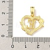 Heart Brass Pendants KK-I714-04G-E-3