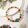 Handmade Lampwork Christmas Tree Bracelets BJEW-TA00755-1