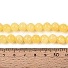 Natural Dyed Yellow Jade Gemstone Bead Strands X-G-R271-8mm-Y07-4