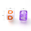DIY 26 Letter Acrylic Beads Stretch Bracelets Kits for Children's Day DIY-LS0001-04-3