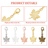 20pcs Maple Leaf Alloy Pendants Decorations Set HJEW-AR0001-10-4