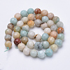 Natural Flower Amazonite Beads Strands G-S281-18-8mm-2