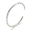 Brass Enamel Cuff Bangles for Women BJEW-G703-08A-P-1