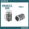 20Pcs Tibetan Style Alloy Viking Runes Large Hole Beads FIND-HY0005-54AS-2
