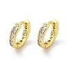 Brass Micro Pave Cubic Zirconia Hoop Earring EJEW-C088-13A-G-1