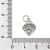 Christmas Brass Micro Pave Clear Cubic Zirconia Pendants KK-Z156-05P-3