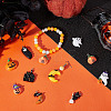 20Pcs 10 Styles Halloween Opaque Resin Pendants RESI-SC0002-49-4
