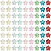 135Pcs 9 Colors Baking Paint Transparent Glass Beads DGLA-TA0001-59-2