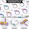 Unicraftale 50Pcs Rainbow Color 304 Stainless Steel Leverback Earring Findings STAS-UN0038-46-3