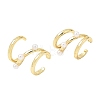 Brass ABS Plastic Pearl Cuff Earrings for Women PL-CBA43D6-02G-4
