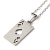 Non-Tarnish 201 Stainless Steel Playing Card Pendant Necklace with Cable Chains NJEW-Q317-25P-2