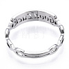 Non-Tarnish 304 Stainless Steel Word Good Luck Adjustable Ring for Women RJEW-T027-13P-4