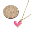 Alloy Enamel Heart Pendants Necklaces NJEW-JN04772-01-3