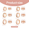 6Pcs 6 Size 201 Stainless Steel Grooved Finger Ring Settings FIND-YS0001-11-3