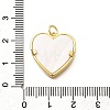 Heart Brass Cubic Zirconia Pendants KK-S508-08G-3