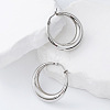 304 Stainless Steel Hoop Earrings HU3505-1