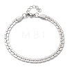 304 Stainless Steel Snake Link Chain Bracelets for Women BJEW-F488-22P-4