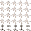 60Pcs 304 Stainless Steel Stud Earring Findings STAS-SC0021-31P-7