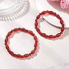 2Pcs 2 Styles  Natural Carnelian Beaded Stretch Bracelets for Couple BJEW-JB13416-03-1
