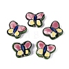 Hand Painted Butterfly Porcelain Beads PORC-Q006-04B-1