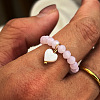 Glass with Natural Shell Finger Rings FS-WG996D5-02-1