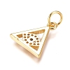 Brass Micro Pave Cubic Zirconia Pendants KK-D156-02G-2
