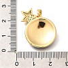 Brass Micro Pave Clear Cubic Zirconia Pendents KK-R212-13G-03-3