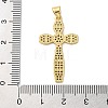 Brass Micro Micro Pave Clear Cubic Zirconia Pendants KK-A212-01P-G-3