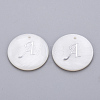 Natural Freshwater Shell Pendants SHEL-Q018-01A-MP-3