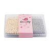 Kissitty 400Pcs 4 Colors Iron Corrugated Beads IFIN-KS0001-03-14