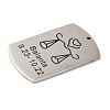 Non-Tarnish 304 Stainless Steel Pendants STAS-C098-01I-P-2