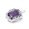 Natural Amethyst Pendants G-I381-01P-05-2