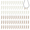 200Pcs 2 Colors Opaque Acrylic Pendants OACR-WR0001-08-1