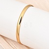 304 Stainless Steel Plain Bangles for Women Men BJEW-Z167-01G-04-1