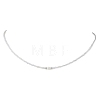 2MM Faceted Round Natural Blue Lace Agate Beaded Necklaces NJEW-JN05918-03-2
