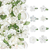 80Pcs 8 Styles Acrylic Flower Pendants PALLOY-SC0001-19-7
