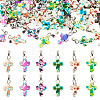 60Pcs 6 Colors Synthetic Turquoise Pendants PALLOY-TAC0289-1