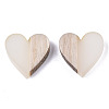 Resin & Wood Two Tone Cabochons RESI-R425-04I-2