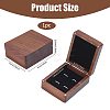 Wood Cuff-link Gift Storage Magnetic Boxes CON-WH0089-265A-2