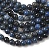 Natural Grade AA Dumortierite Quartz Round Bead Strands X-G-P075-43-8mm-2