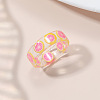 Summer Transparent Resin Fruit Pattern Finger Rings for Women WGF91BA-02-1