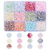 2400Pcs 12 Colors Frosted Glass Beads FGLA-ME0001-01-1