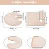 CHGCRAFT 4Pcs 2 Styles Wooden Color Palette WOOD-CA0001-21-2