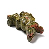 Natural Unakite Carved Healing Horse Figurines DJEW-D012-05B-2