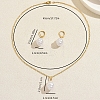 Oval Plastic Imitation Pearl Earrings & Pendant Necklaces Sets for Women XB7297-2
