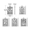 50Pcs 5 Styles Tibetan Style Alloy Pendants TIBEP-CJ0002-03-2