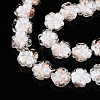Luminous Handmade Gold Foil Glass Beads Strands FOIL-N029-01A-4