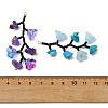 Glass & Glass Seed Beads & Gemstone Big Pendants PALLOY-MZ01335-3