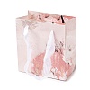 Flower Oil Painting Print Rectangle Paper Gift Storage Bags with Ribbon Handles ABAG-A011-01F-1